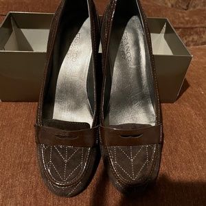 Brown Franco Sarto dress shoes size 7 1/2 N